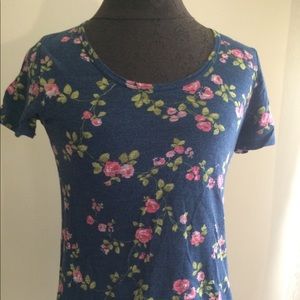 Xxs navy stripped floral classic Tee